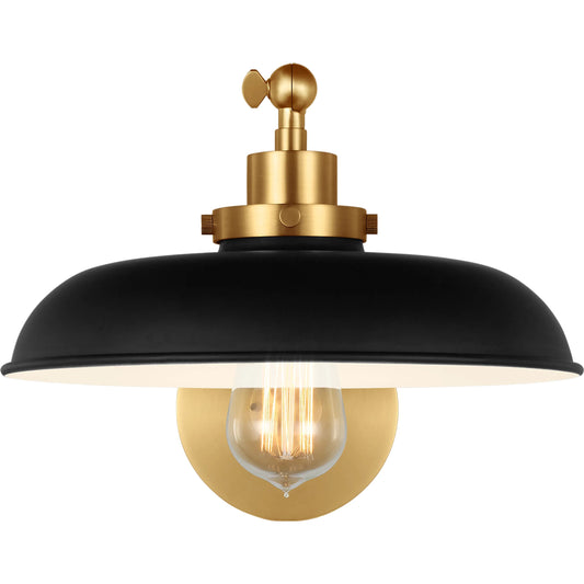 Wellfleet Single Arm Wide Task Sconce by Visual Comfort & Co.. Made from steel in a unique style.