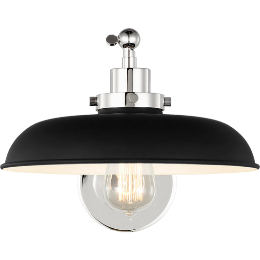 Wellfleet Single Arm Wide Task Sconce by Visual Comfort & Co.. Made from steel in a unique style.