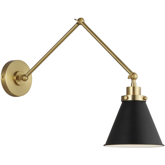 Wellfleet Double Arm Cone Task Sconce by Visual Comfort & Co.. Made from steel in a unique style.