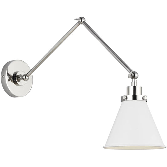 Wellfleet Double Arm Cone Task Sconce by Visual Comfort & Co.. Made from steel in a unique style.