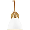 Matte White, Burnished Brass