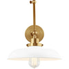 Matte White, Burnished Brass