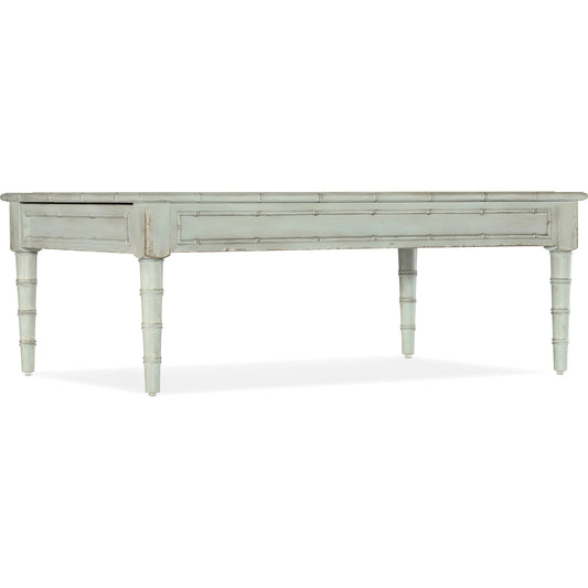Charleston Rectangle Cocktail Table by Hooker Furniture. Made from maple veneers, resin in a transitional style.