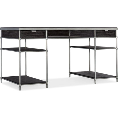 St. Armand Writing Desk by Hooker Furniture. Made from acacia solids with round metal tube, metal sheet in a modern style.