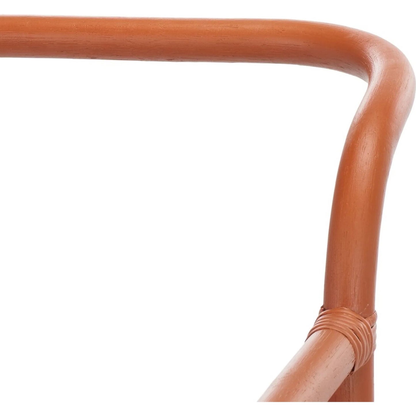 006 SI-2185965 | Closeup | Mulberry Rattan Pole Barcart by HedgeApple Essentials in amber. Made from rattan pole frame, rattan core, plywood brass in a cottage & farmhouse style.