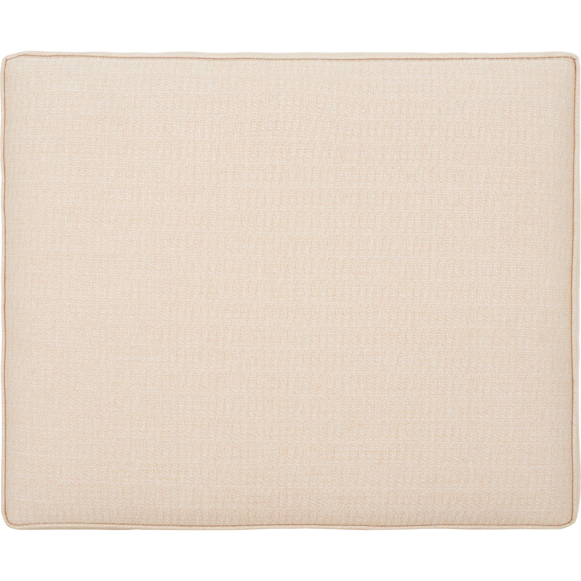 Aikan Woven Sea Grass Ottoman by Safavieh in natural, beige. Made from mahogany wood, linen (100% polyester), abaca, seagrass in a modern style.