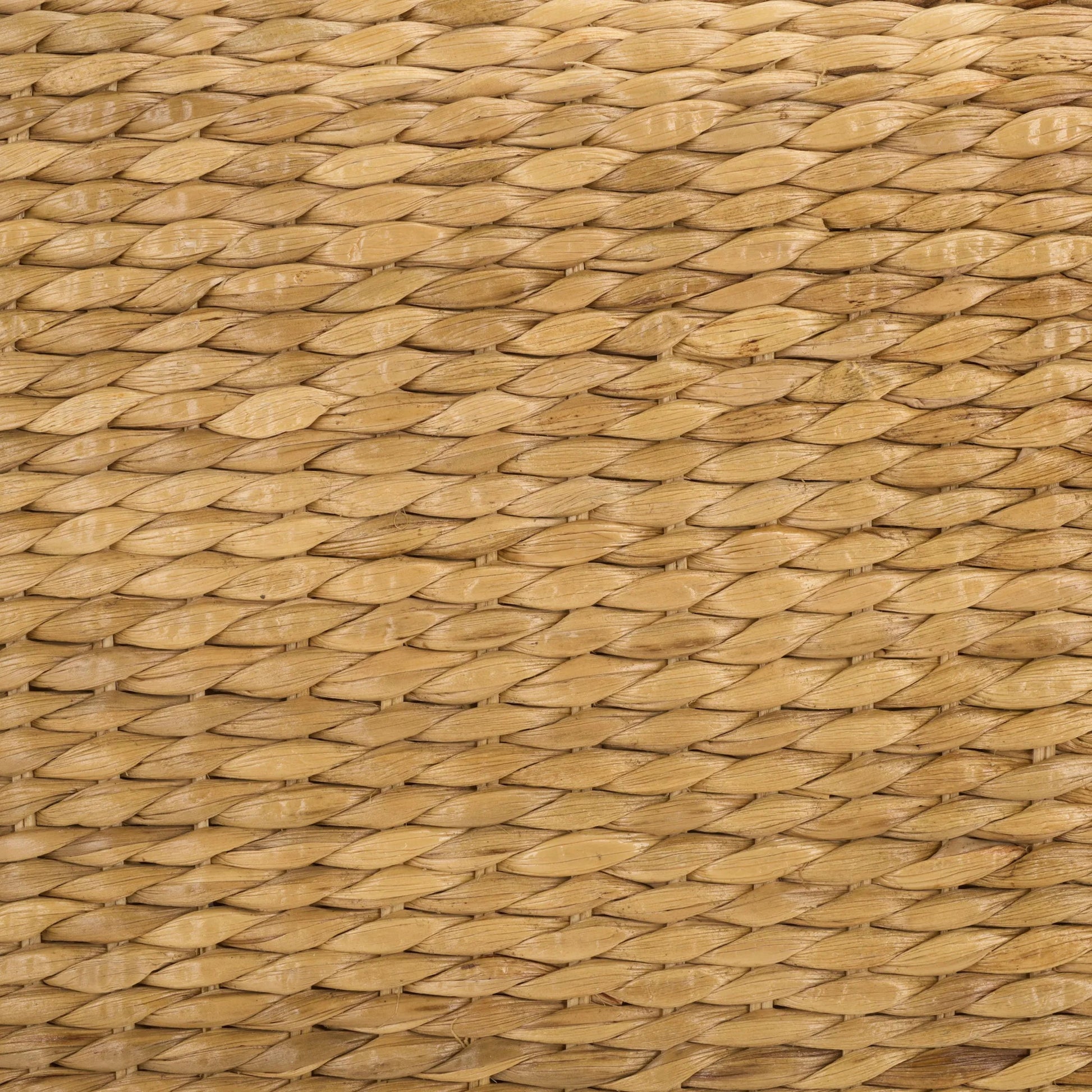 Wibaux Waterhyacinth Stool by HedgeApple Essentials in natural. Made from mahogany wood, abaca in a rustic style.