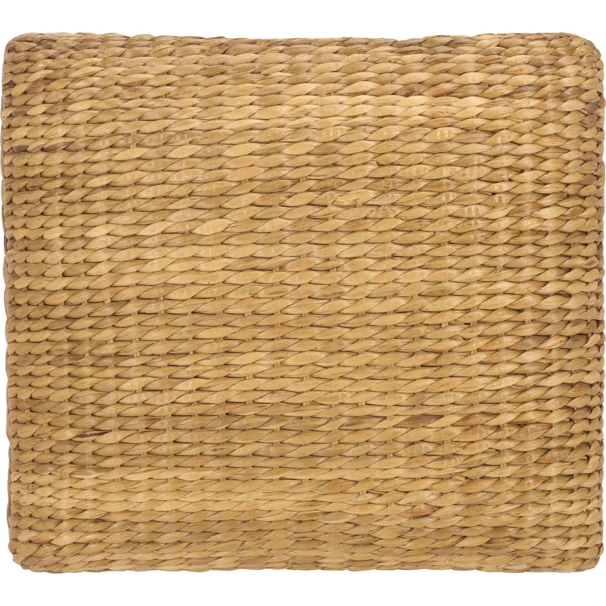 Wibaux Waterhyacinth Stool by HedgeApple Essentials in natural. Made from mahogany wood, abaca in a rustic style.