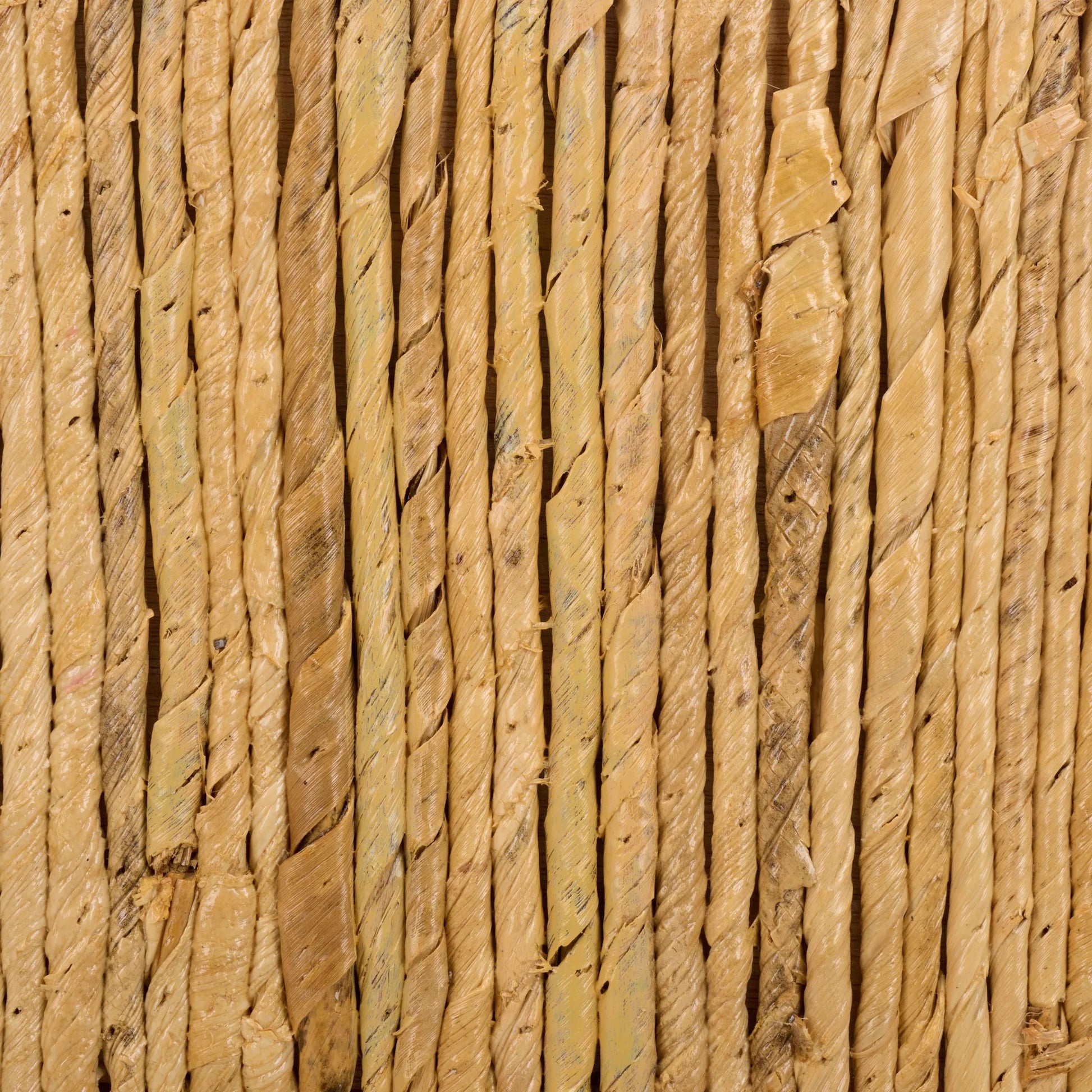 Sedgwick Abaca Accent Table by HedgeApple Essentials in natural. Made from mahogany wood, plywood, woven abaca in a unique style.