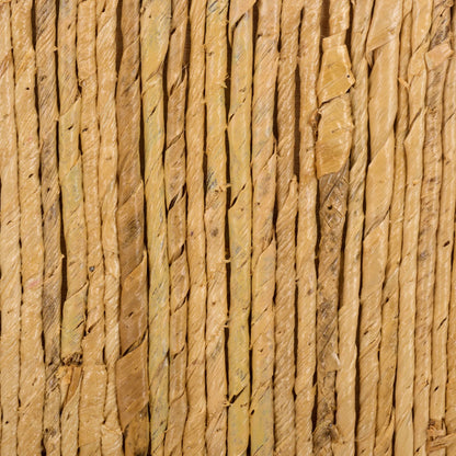 Sedgwick Abaca Accent Table by HedgeApple Essentials in natural. Made from mahogany wood, plywood, woven abaca in a unique style.
