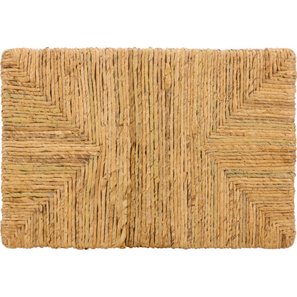 Sedgwick Abaca Accent Table by HedgeApple Essentials in natural. Made from mahogany wood, plywood, woven abaca in a unique style.