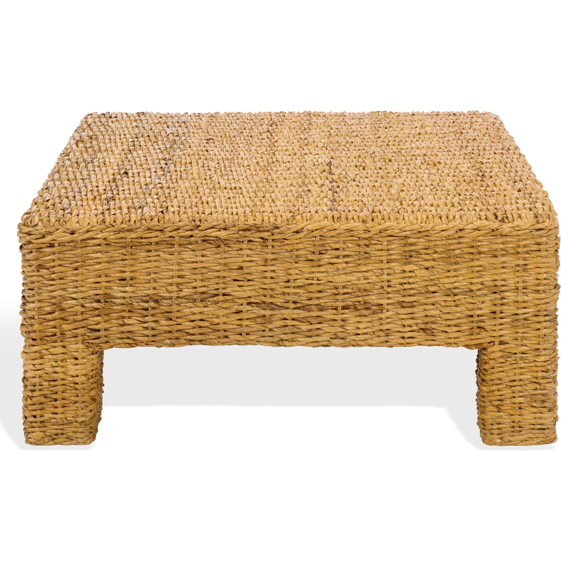 Blount Abaca Square Coffee Table by HedgeApple Essentials in natural. Made from mahogany wood, plywood, woven abaca in a unique style.