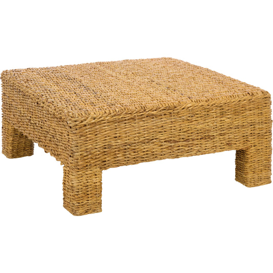 Blount Abaca Square Coffee Table by HedgeApple Essentials in natural. Made from mahogany wood, plywood, woven abaca in a unique style.