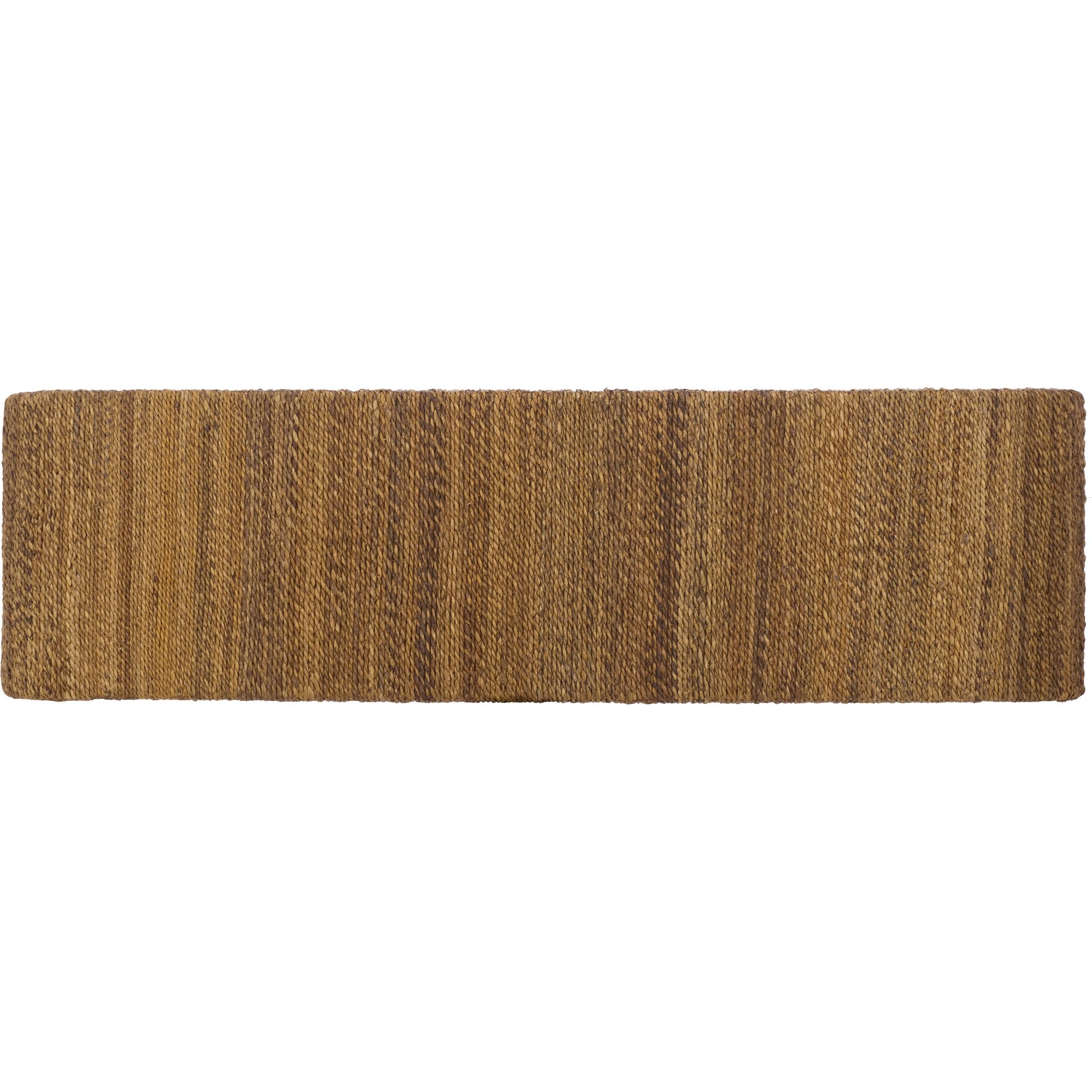 Hackberry Woven Abaca Bench by HedgeApple Essentials in natural. Made from mahogany wood, plywood, woven abaca in a unique style.