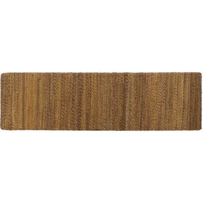 Hackberry Woven Abaca Bench by HedgeApple Essentials in natural. Made from mahogany wood, plywood, woven abaca in a unique style.