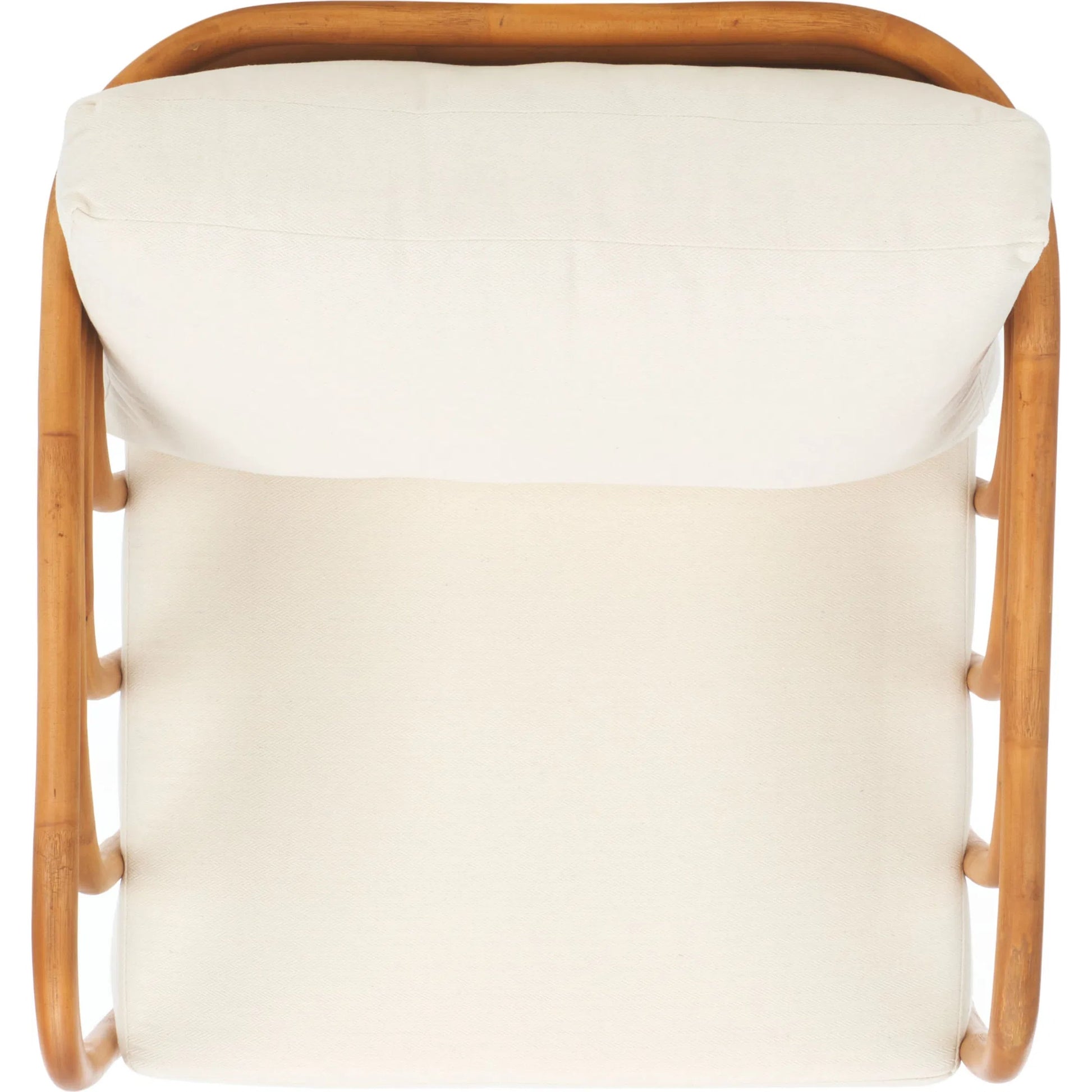 Ballard Rattan Accent Chair by HedgeApple Essentials in natural, white. Made from ratan pole linen (100% polyester) polyurethane foam in a transitional style.