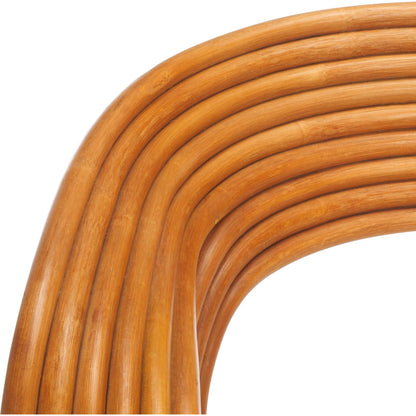 Sheridan Rattan Accent Chair by HedgeApple Essentials in natural, white. Made from ratan pole linen (100% polyester) polyurethane foam in a transitional style.