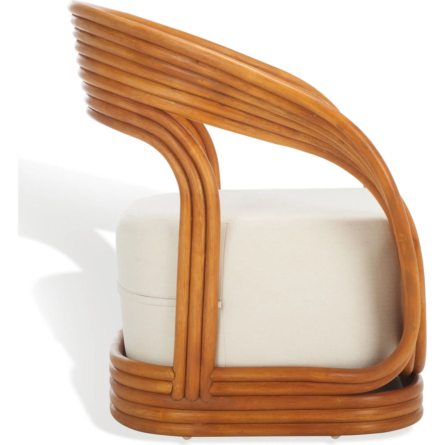 005 SI-2249570 | Additional Silo | Sheridan Rattan Accent Chair by HedgeApple Essentials in natural, white. Made from ratan pole linen (100% polyester) polyurethane foam in a transitional style.