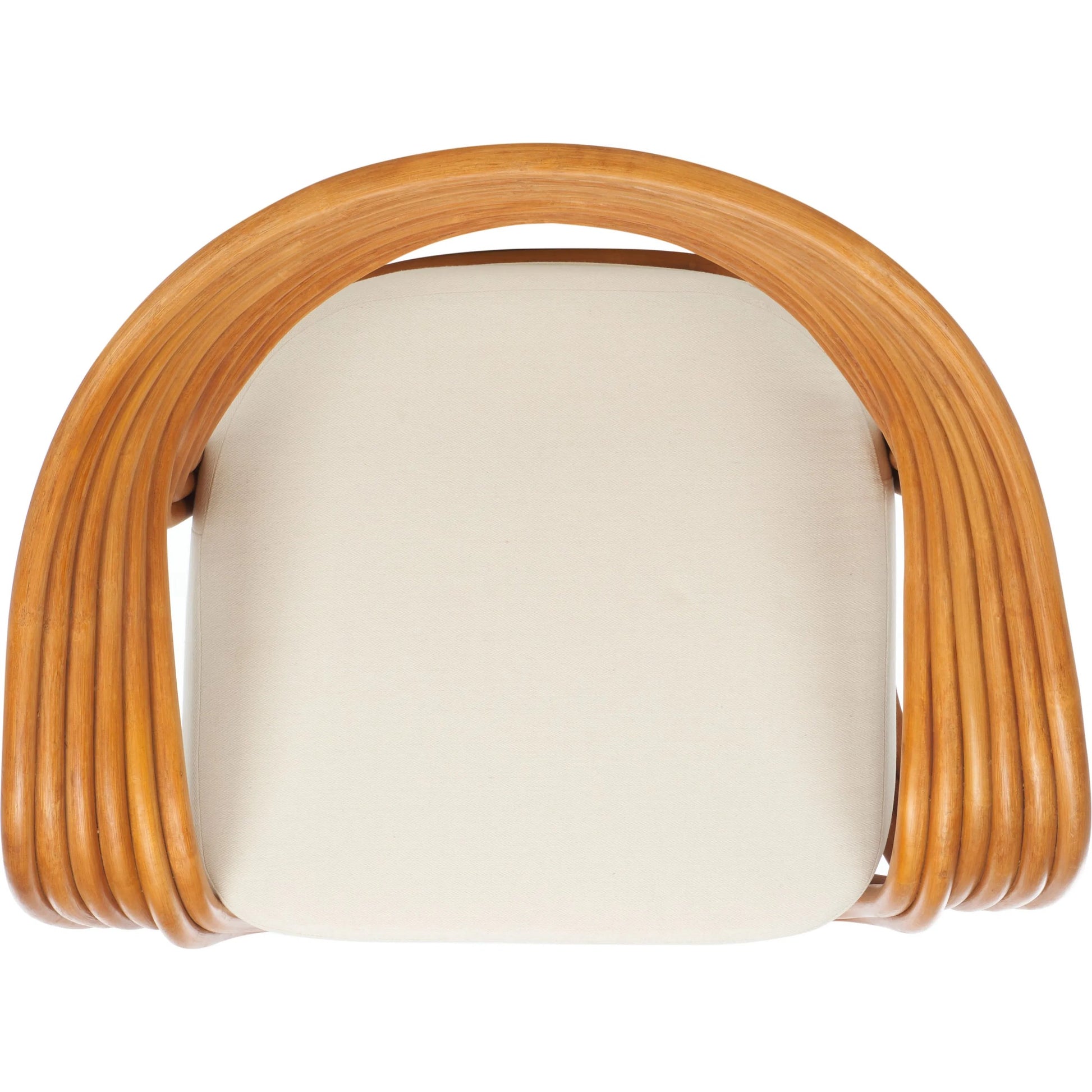 Sheridan Rattan Accent Chair by HedgeApple Essentials in natural, white. Made from ratan pole linen (100% polyester) polyurethane foam in a transitional style.