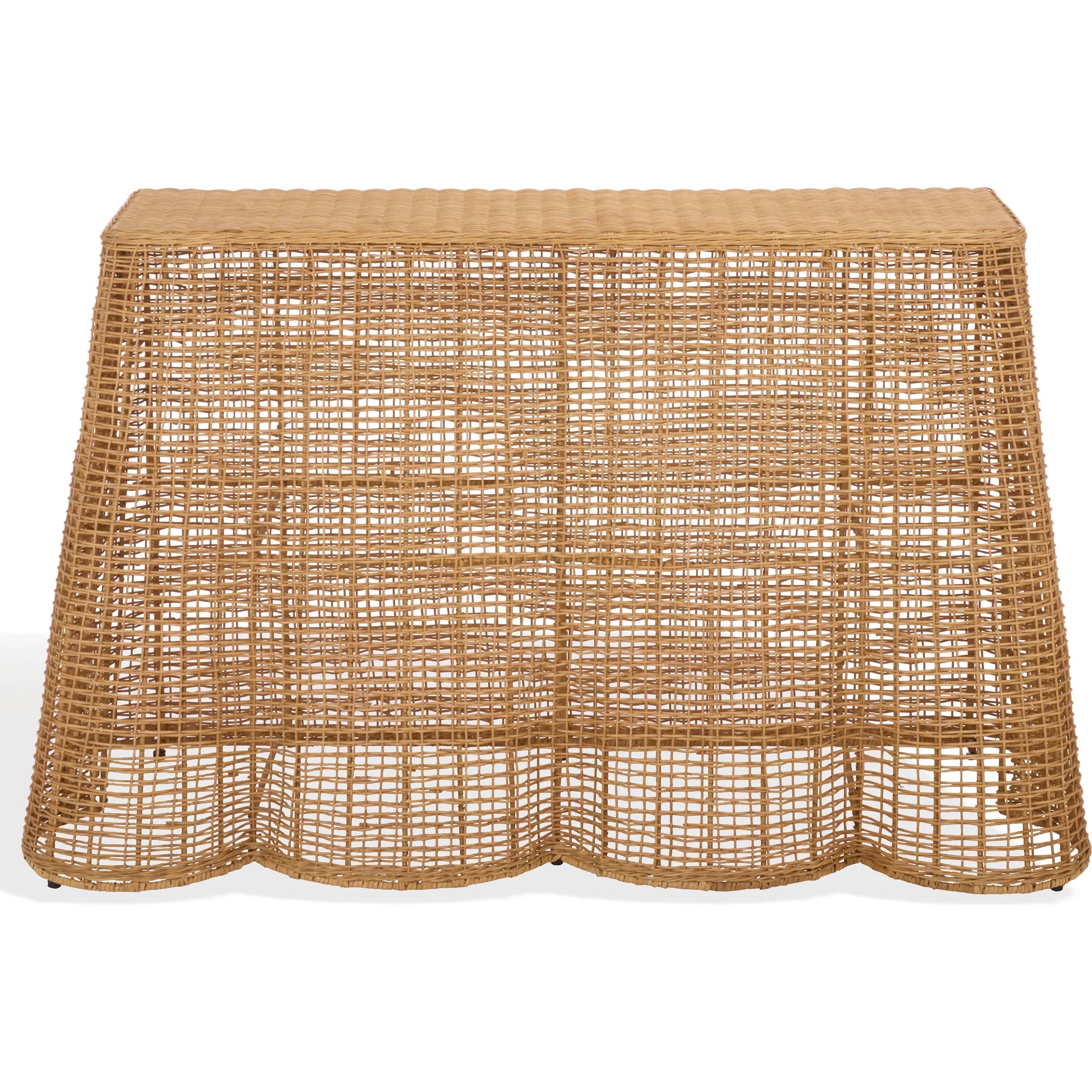 East Rattan Console Table by HedgeApple Essentials in natural. Made from plywood, rattan, fitrit, iron in a unique style.