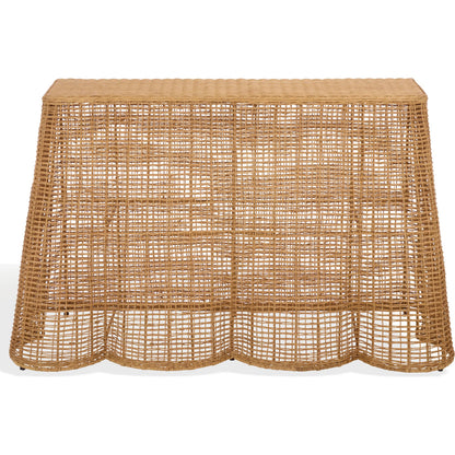 East Rattan Console Table by HedgeApple Essentials in natural. Made from plywood, rattan, fitrit, iron in a unique style.