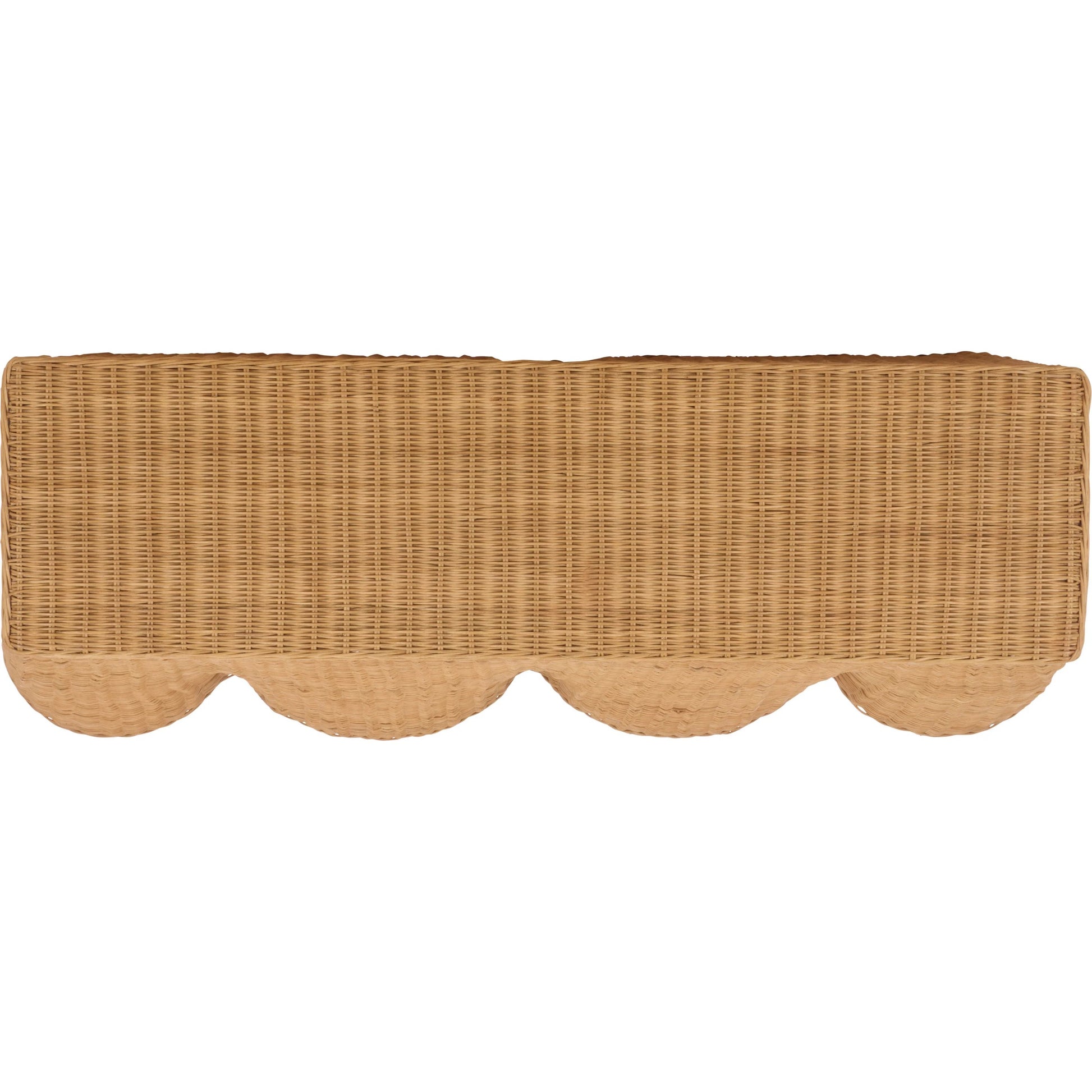 East Rattan Console Table by HedgeApple Essentials in natural. Made from plywood, rattan, fitrit, iron in a unique style.