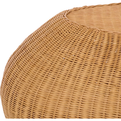 Drew Rattan Coffee Table by HedgeApple Essentials in natural. Made from plywood, rattan, fitrit in a unique style.