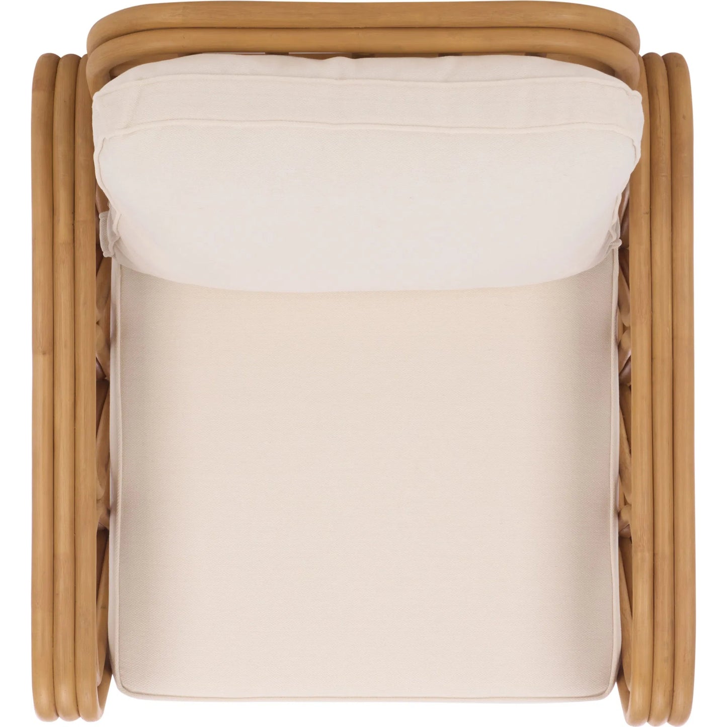 003 SI-2629839 | Additional Silo | Otsego Rattan Pole Accent Chair by HedgeApple Essentials in natural, white. Made from linen (65% cotton, 35% polyester), foam in a unique style.