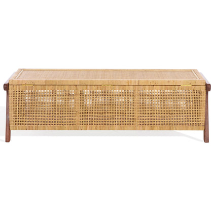Addison Storage Trunk by HedgeApple Essentials in natural, walnut. Made from mahogany, sungkai, rattan peel in a rustic style.