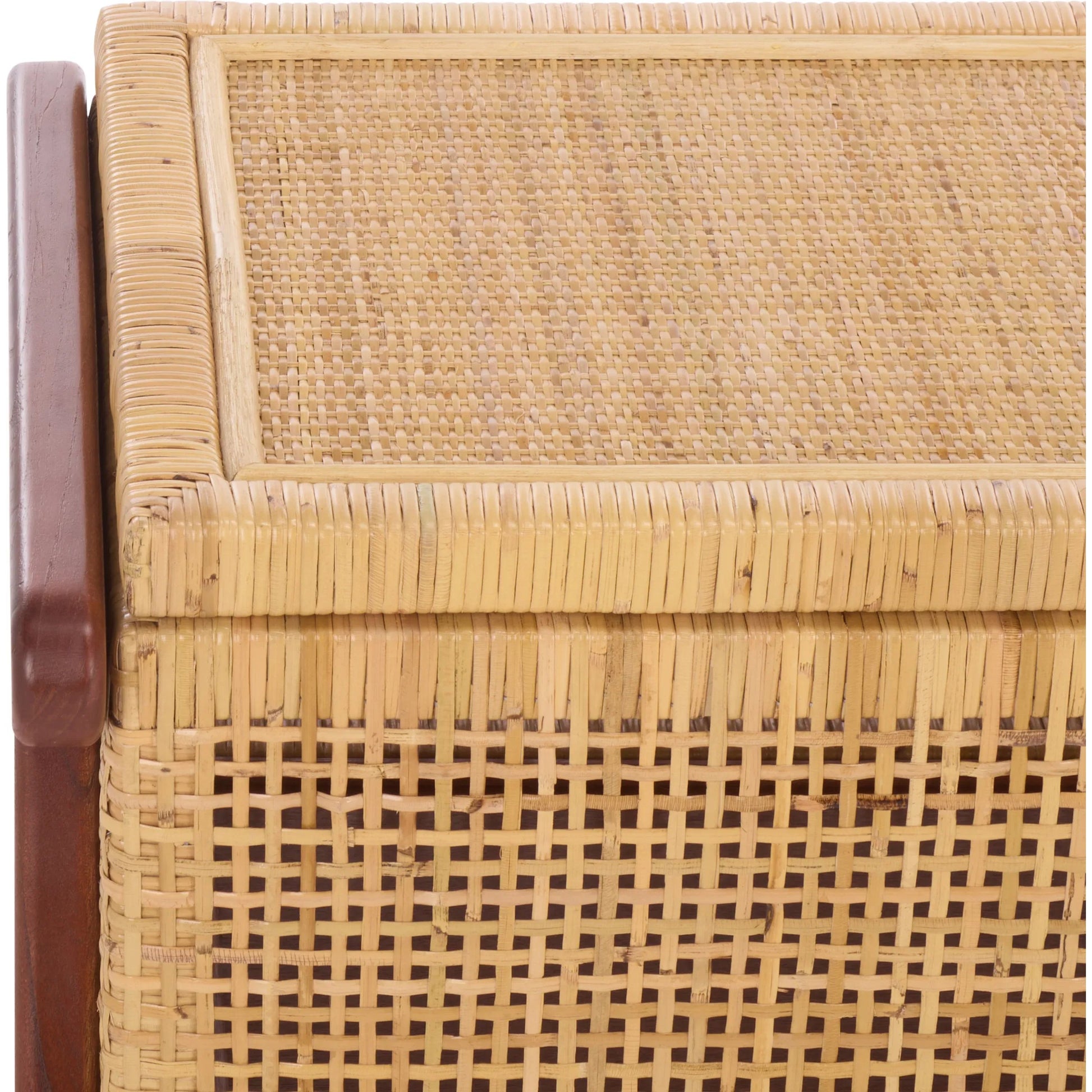 Addison Storage Trunk by HedgeApple Essentials in natural, walnut. Made from mahogany, sungkai, rattan peel in a rustic style.