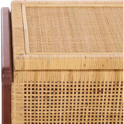 Addison Storage Trunk by HedgeApple Essentials in natural, walnut. Made from mahogany, sungkai, rattan peel in a rustic style.