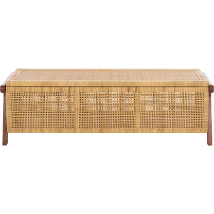 Addison Storage Trunk by HedgeApple Essentials in natural, walnut. Made from mahogany, sungkai, rattan peel in a rustic style.