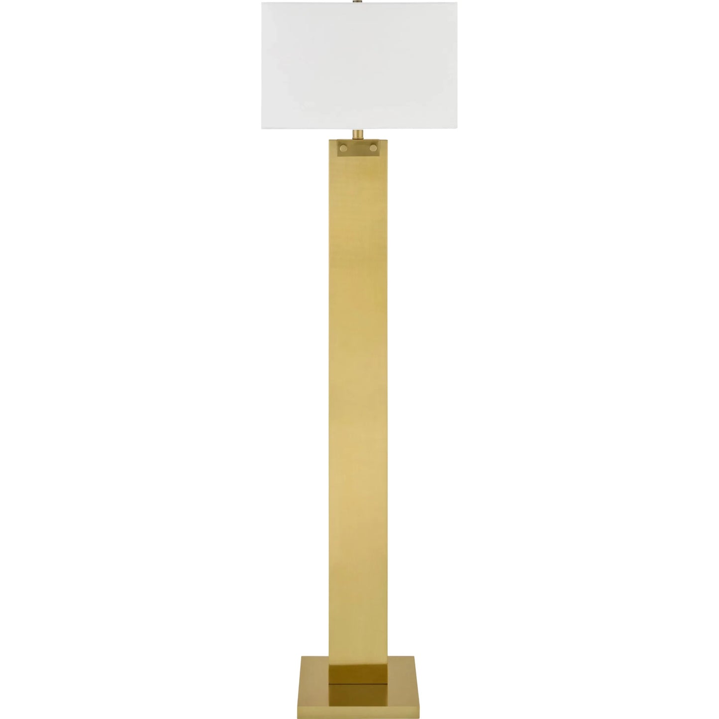 001 SI-2380090 | Primary Silo | Cardwell Accent Floor Lamp by Surya in metallic brass, white, translucent. Made from iron, linen, polyester in a transitional style.