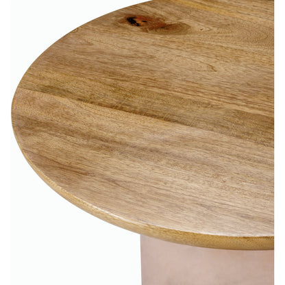Colwyn End Table - 527916 by Surya. Made from top: mango wood, base: glass in a modern style.