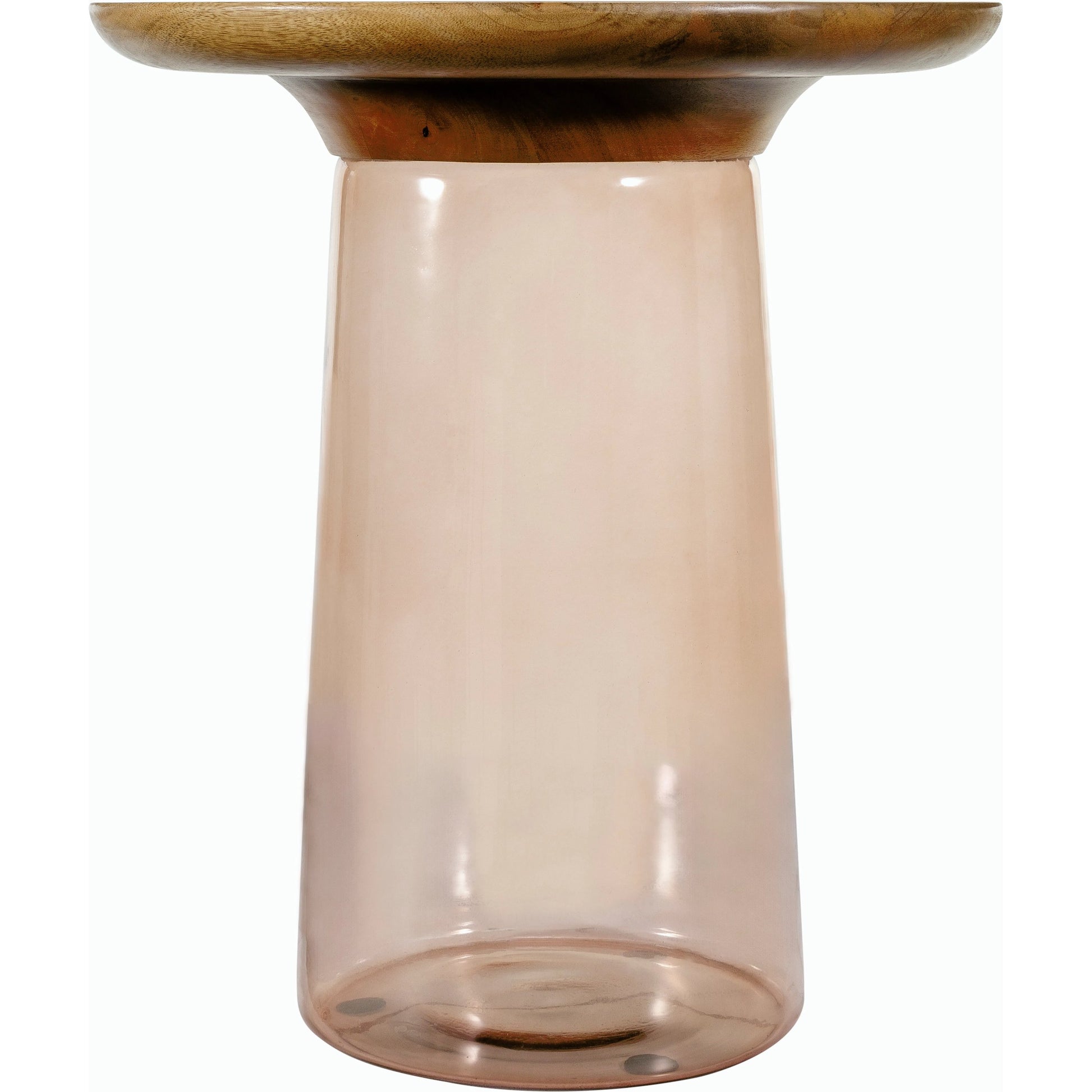 Colwyn End Table - 527916 by Surya. Made from top: mango wood, base: glass in a modern style.