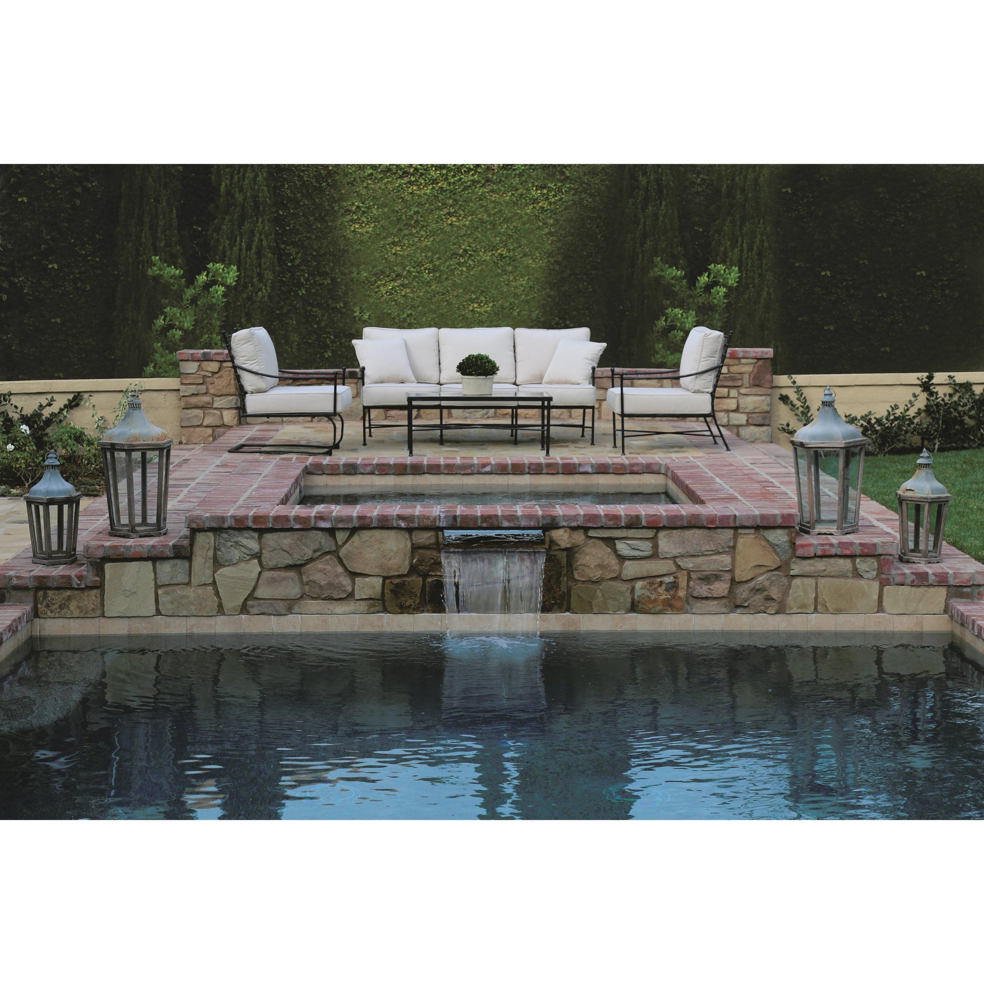 Provence Outdoor Club Chair by Sunset West. Made from wrought iron in a modern style.