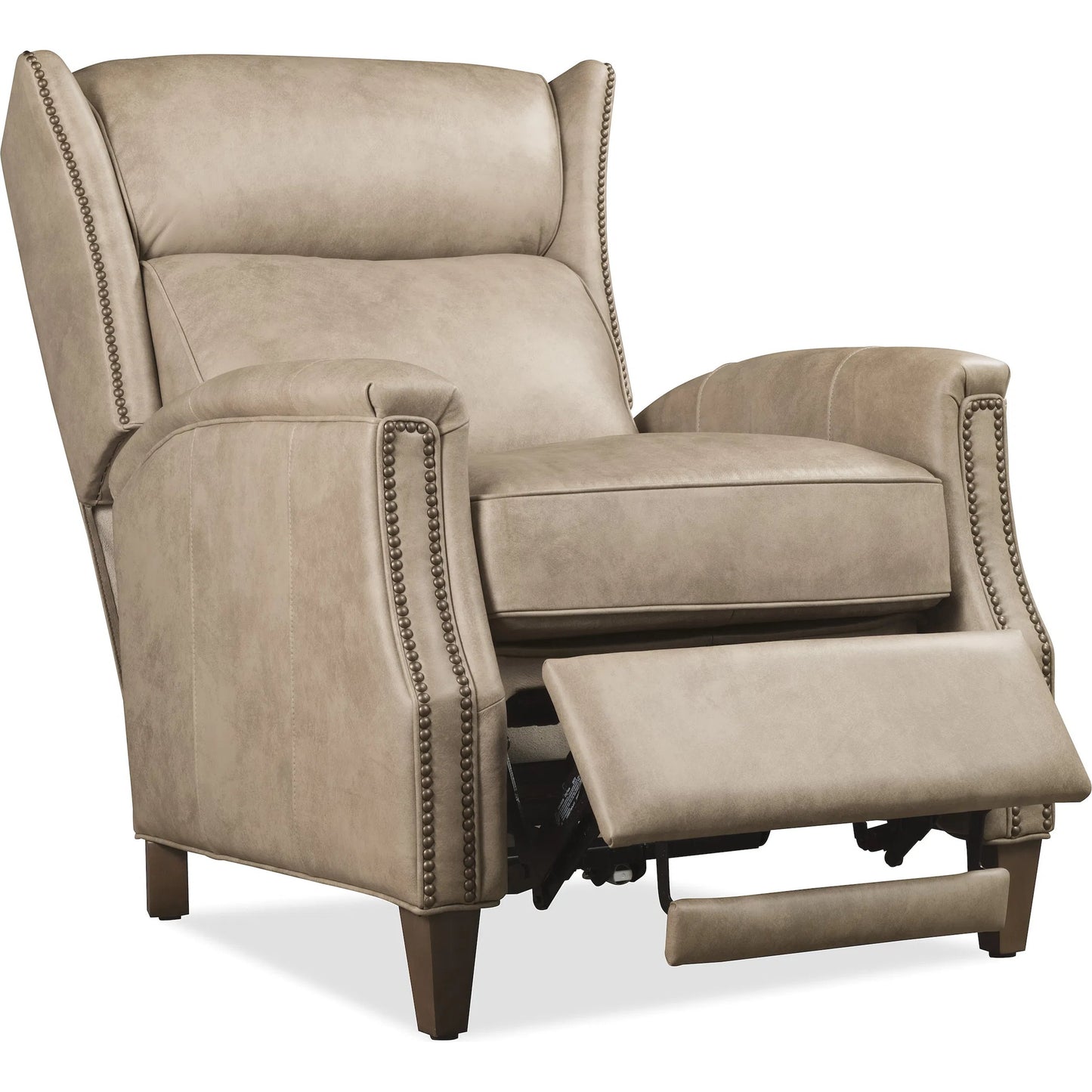 005 SI-2458624 | Additional Silo | Lansing Power Recliner with Power Headrest by Hooker Furniture in dark wood. Made from leather in a traditional style.