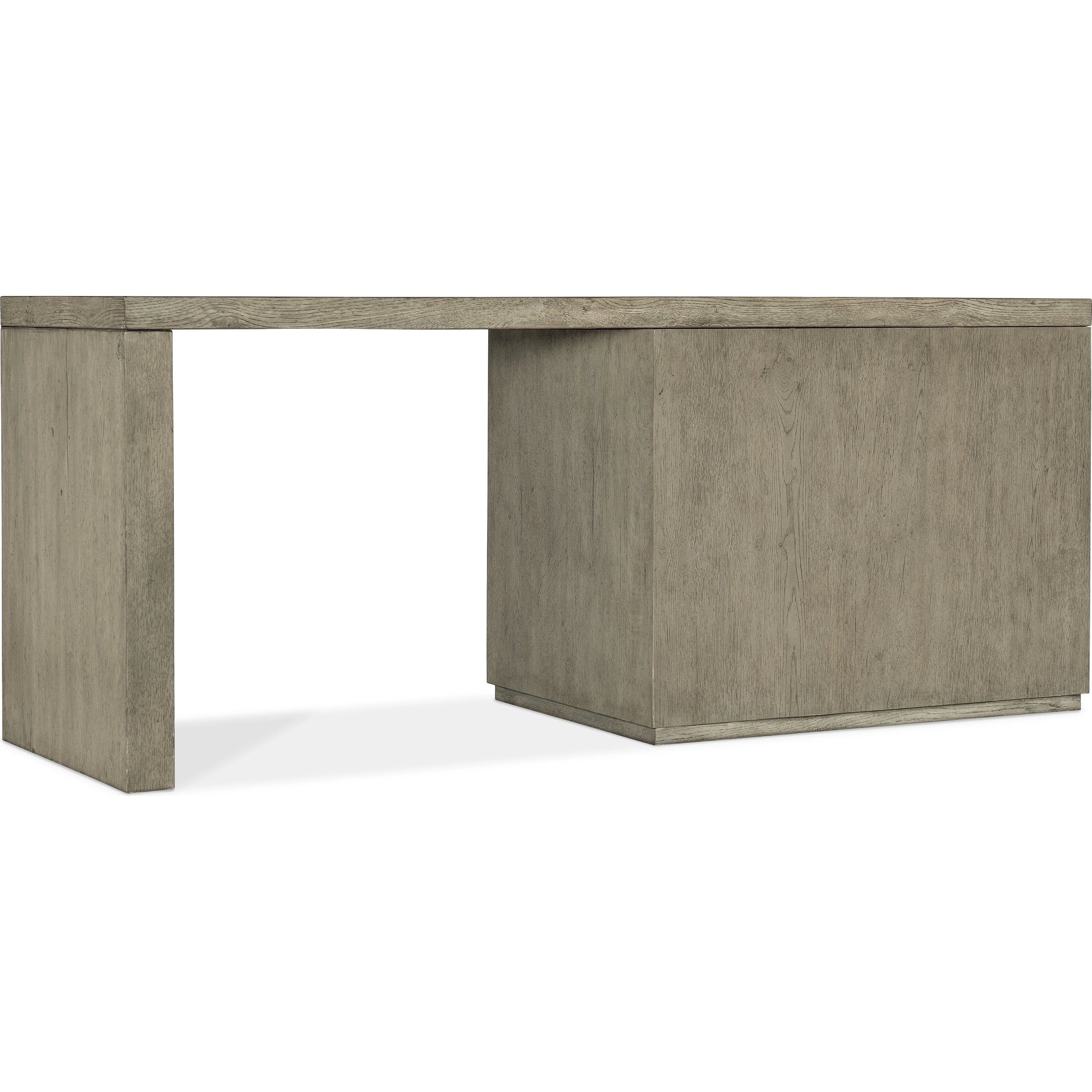 Linville Falls Desk - 72" Top-Lateral File and Leg by Hooker Furniture in mink. Made from oak veneers in a modern style.