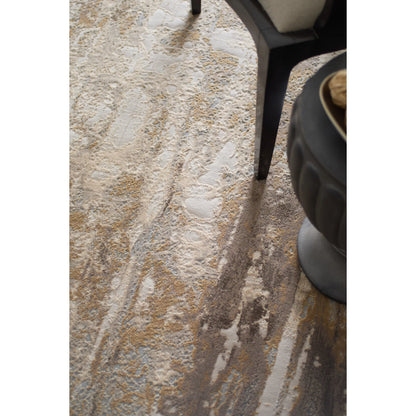 Parker Transitional Rug - 3709F by Feizy in tan, ivory, gray. Made from viscose, polyester in a unique style.