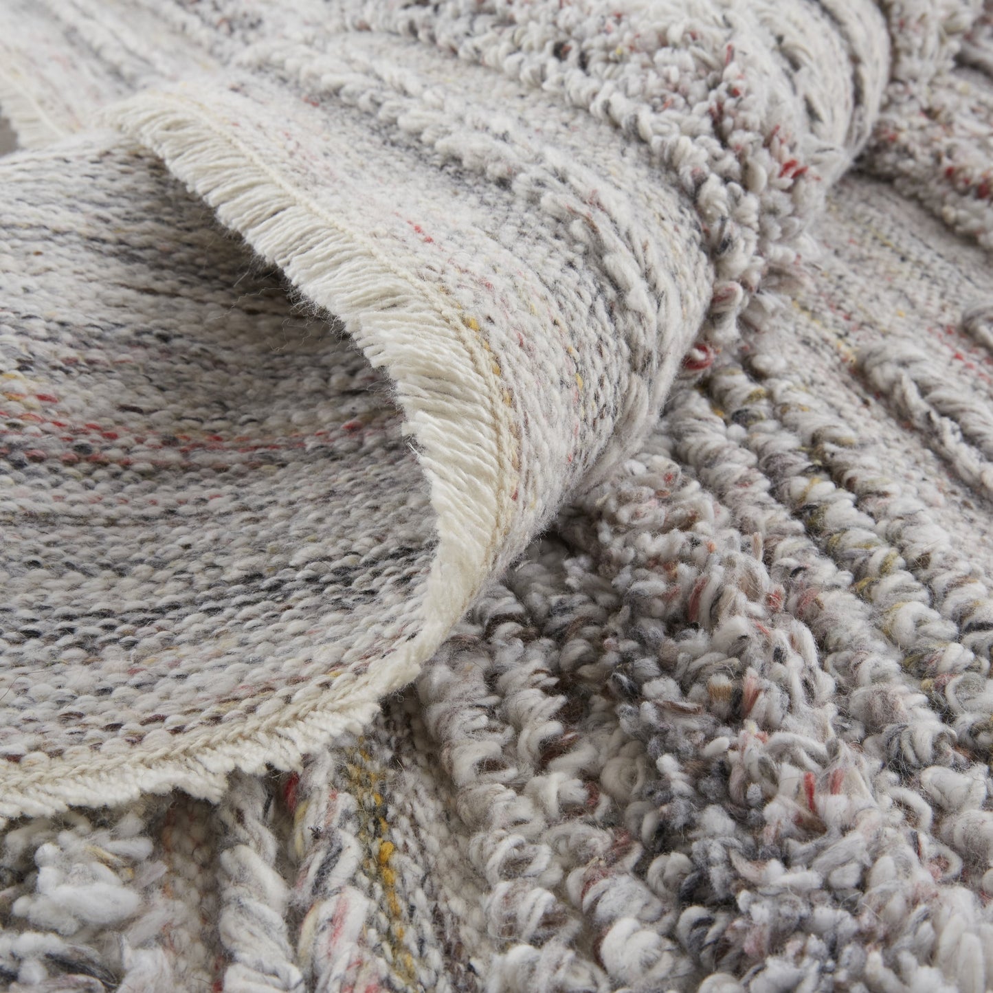 017 SI-1830594,SI-1830596 | Closeup | Alden Transitional Stripes Rug - 8637F by Feizy in taupe, ivory, red. Made from polyester in a unique style.