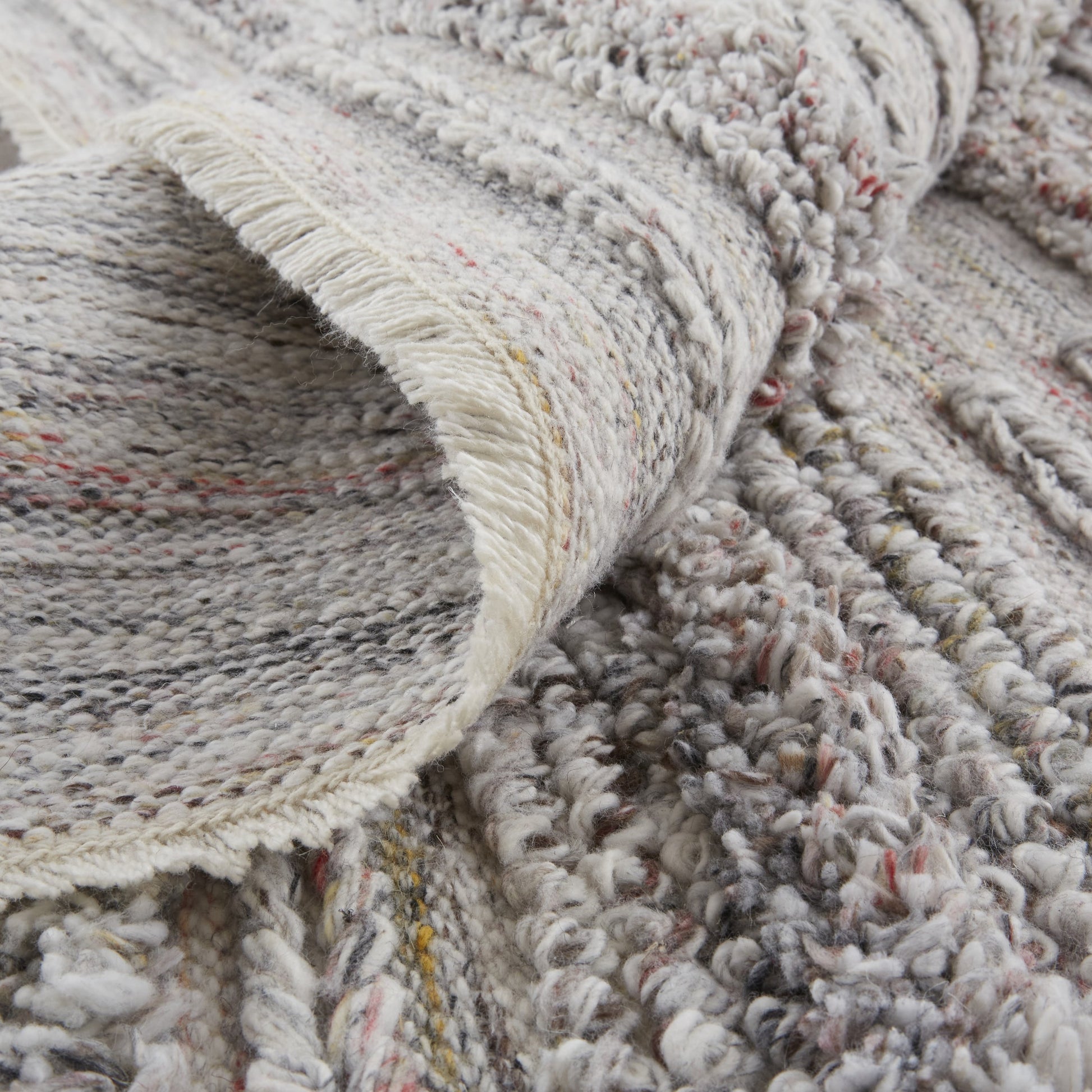 Alden Transitional Stripes Rug - 8637F by Feizy in taupe, ivory, red. Made from polyester in a unique style.