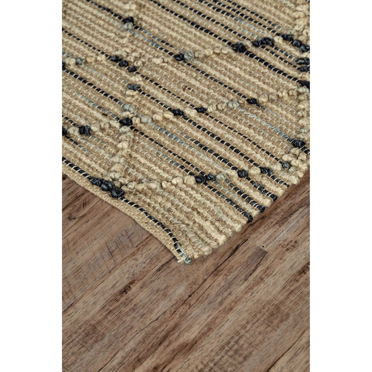 002 SI-2129964,SI-2129965 | Closeup | Orchid Bay Transitional Argyle Rug - 8708F by Feizy in tan, blue. Made from jute in a unique style.