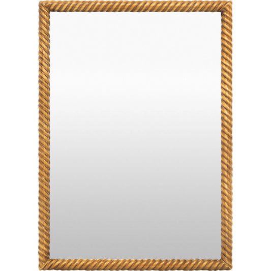 Calayan Accent Mirror by Livabliss in antiqued silver gray. Made from manufactured wood in a unique style.