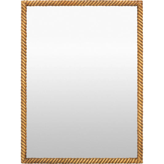 Calayan Accent Mirror by Livabliss in antiqued silver gray. Made from manufactured wood in a unique style.