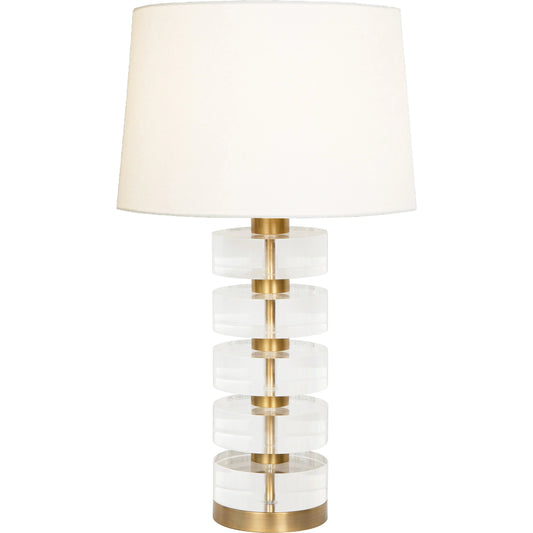 Cybill Table Lamp by Worlds Away in brushed brass, acrylic. Made from unique in a modern style.