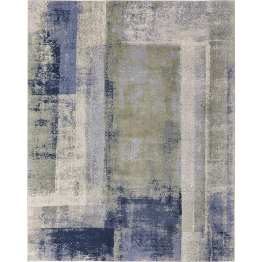 Clio Rug - 39K3F by Feizy in blue, green, ivory. Made from polypropylene, polyester in a unique style.