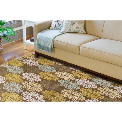 Cynthia CYN-3800 Rug by Surya in milk chocolate. Made from 60% viscose, 40% polyester in a unique style.
