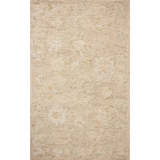 Cynthia CYN-01 Rug by Loloi in oatmeal, multi. Made from 80% wool, 20% cotton in a unique style.