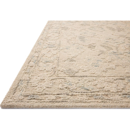 Cynthia CYN-02 Rug by Loloi in ivory, sky. Made from 80% wool, 20% cotton in a unique style.