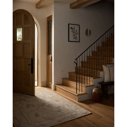 Cynthia CYN-02 Rug by Loloi in ivory, sky. Made from 80% wool, 20% cotton in a unique style.